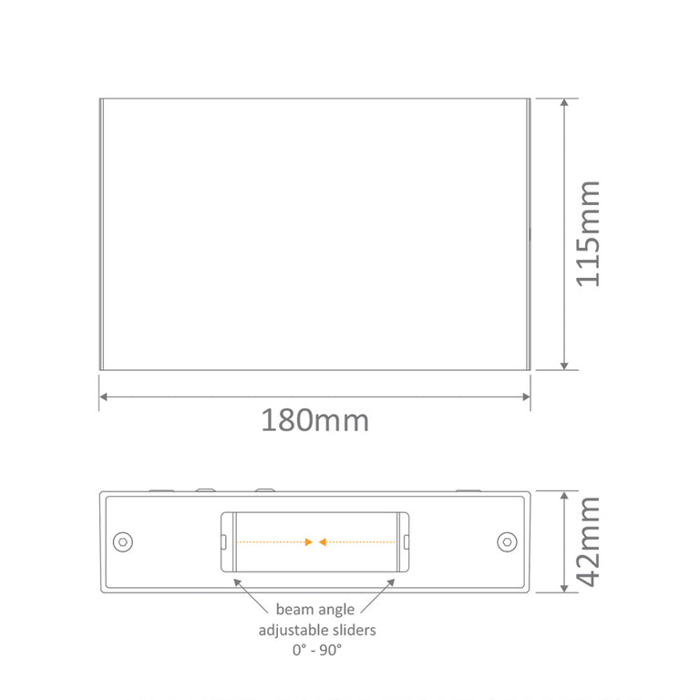 Sierra 12W LED 240V Up/Down Round Wall Pillar Light Black / White - 19635