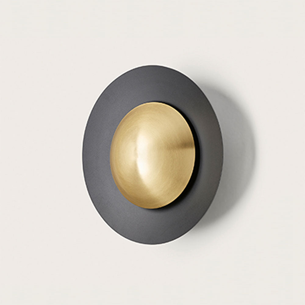 Coss 12W LED Small Wall Light Matt Black / Matt Brass - ARO.A1203/40/NEG-ORO