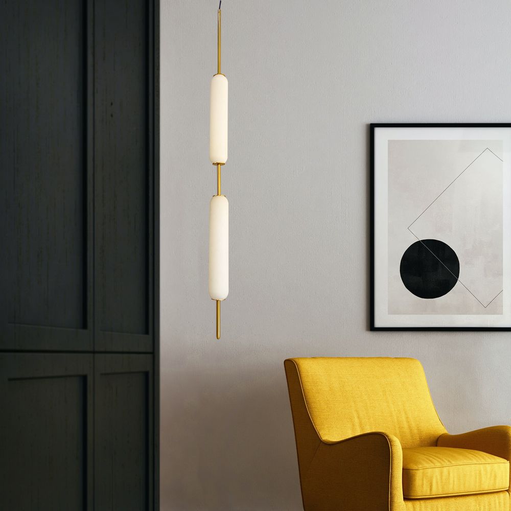 Soho 2 Light 10W LED Pendant Gold / Warm White