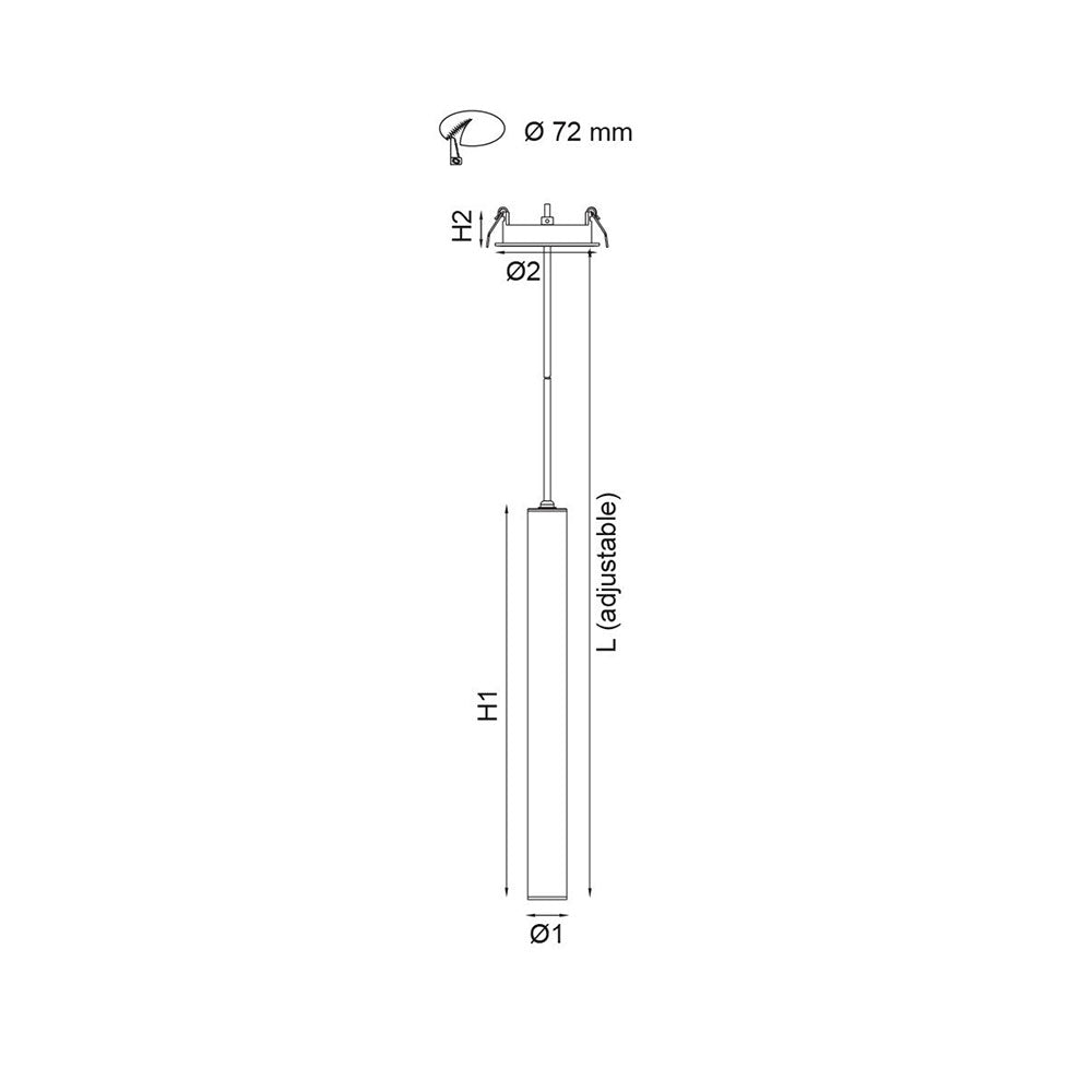 Pip Ultra Slim 5W LED Pendant White / Warm White - SPL020WW45