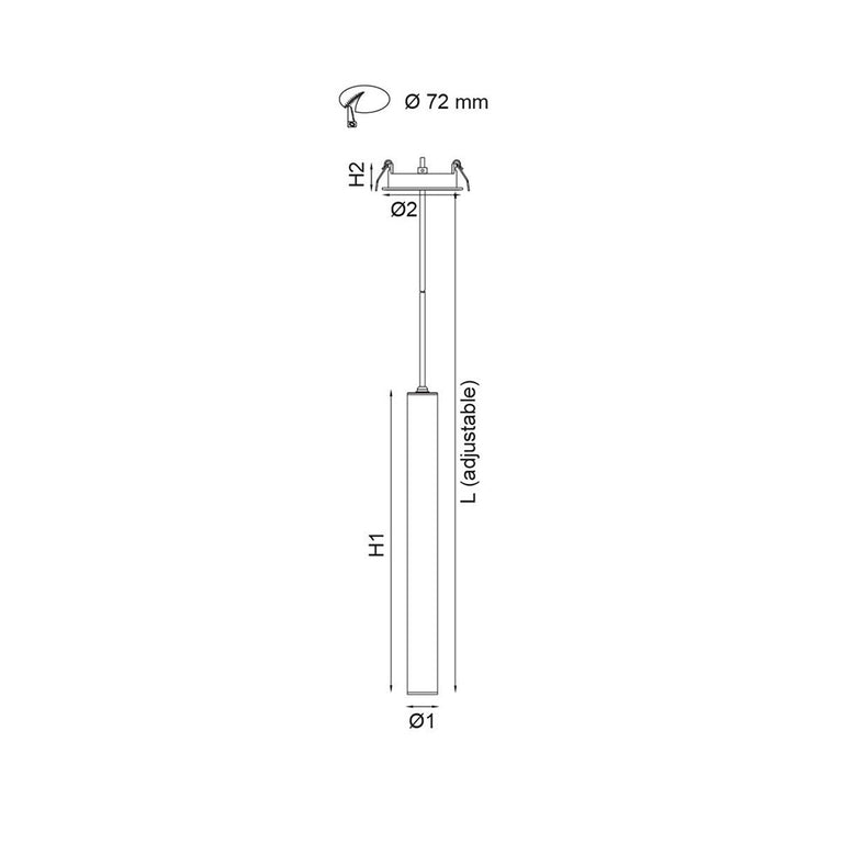 Pip Ultra Slim 5W LED Pendant White / Warm White - SPL020WW45