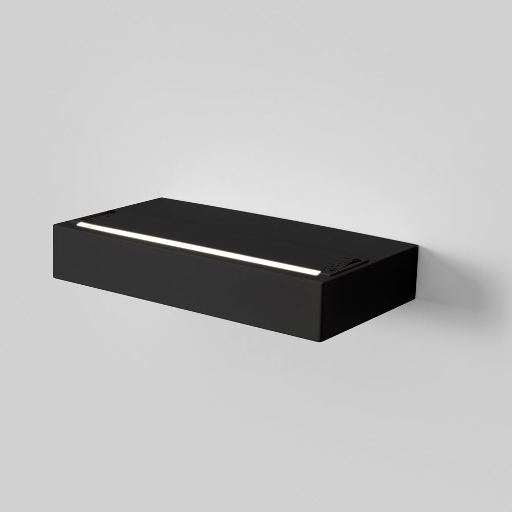 Square Up 20W LED Wall Light Black