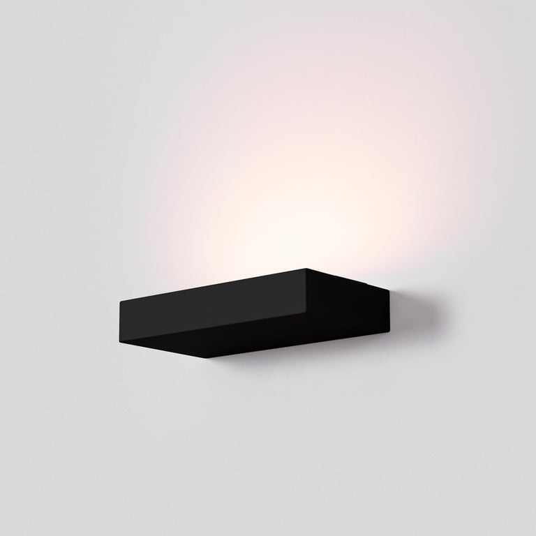 Square Up 20W LED Wall Light Black