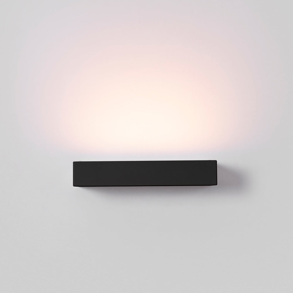 Square Up 20W LED Wall Light Black