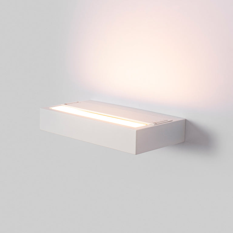 Square Up 20W LED Wall Light White