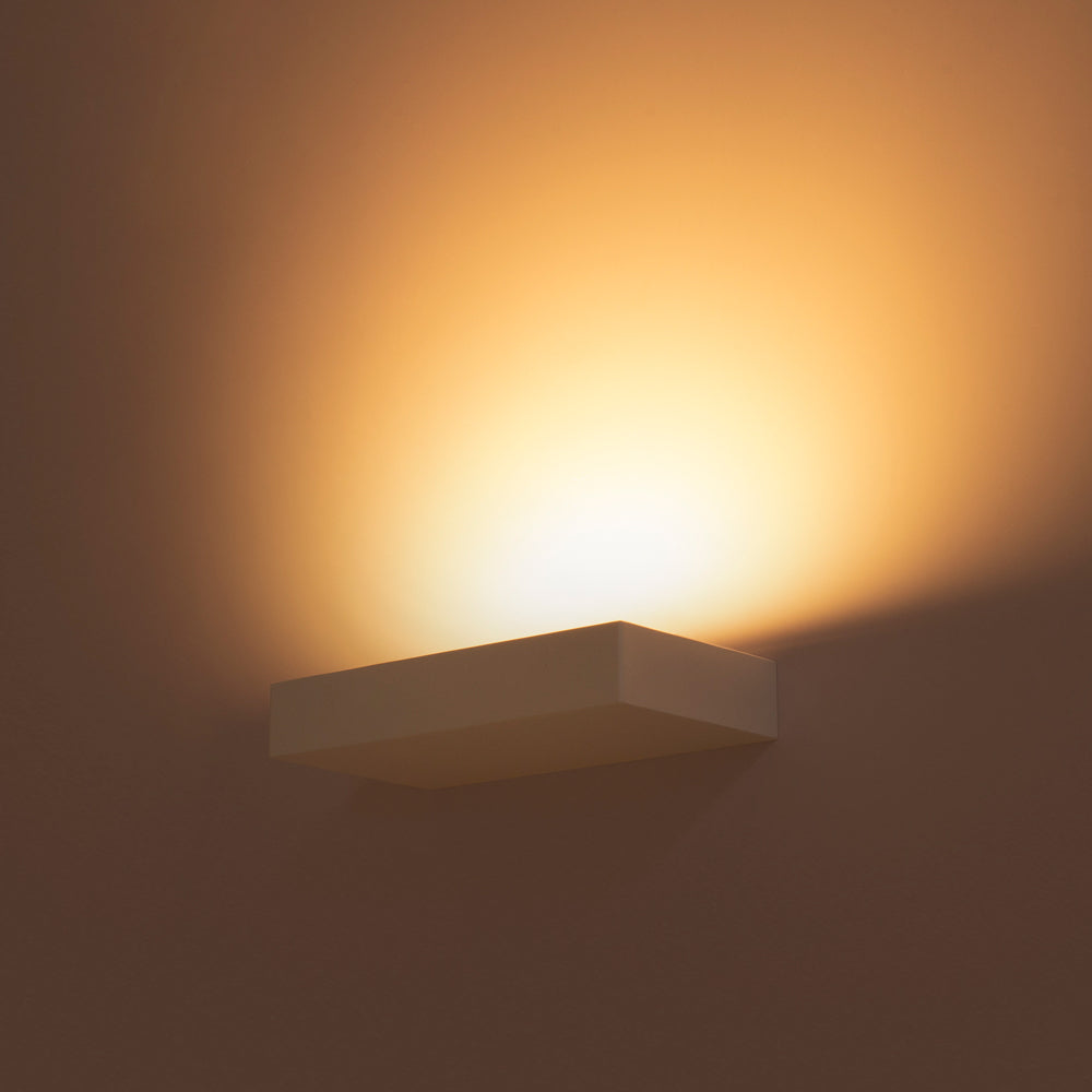 Square Up 20W LED Wall Light White