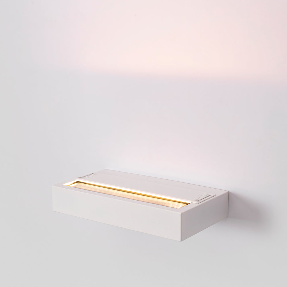 Square Up 20W LED Wall Light White