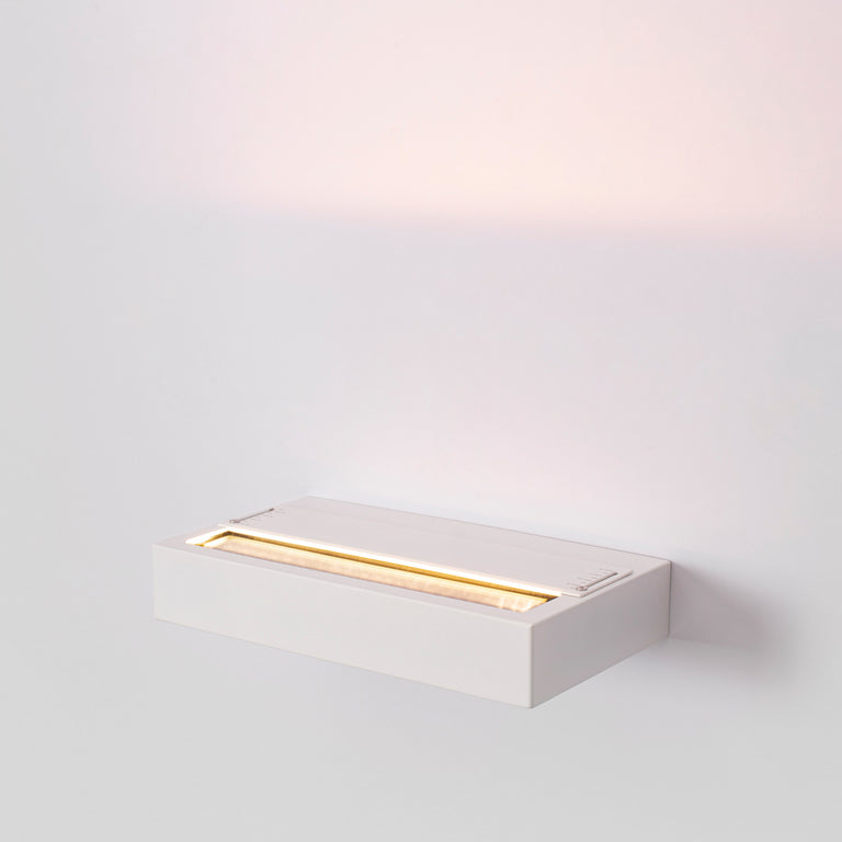 Square Up 20W LED Wall Light White