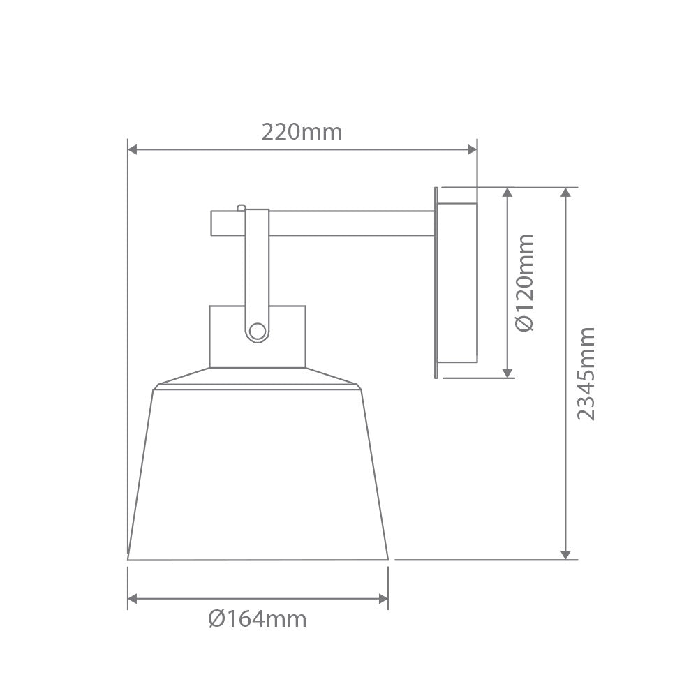 Strap Wall Light Matt Black - 22722