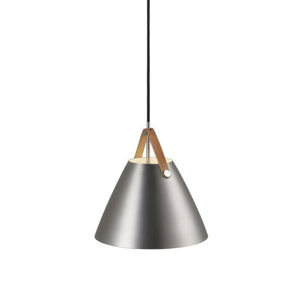 Strap 27 1 Light Pendant Leather Brushed Steel - 84333032