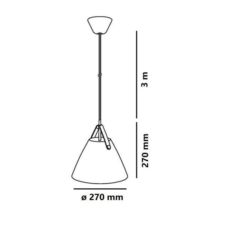 Strap 27 1 Light Pendant Leather Brushed Steel - 84333032
