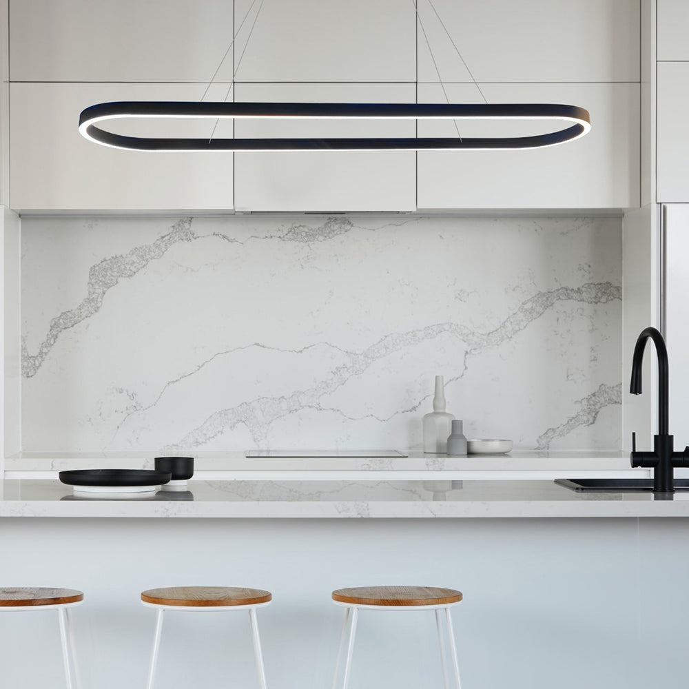 Sudor 1.5M LED Dimmable Up/Down Pendant Black / Warm White