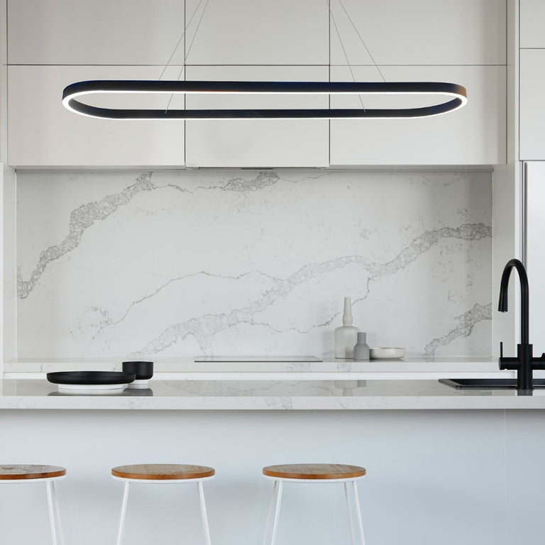 Sudor 1.5M LED Dimmable Up/Down Pendant Black / Warm White