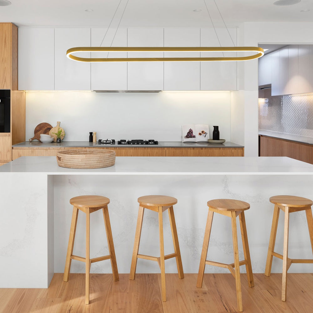 Sudor 2M LED Dimmable Up/Down Pendant Gold / Cool White