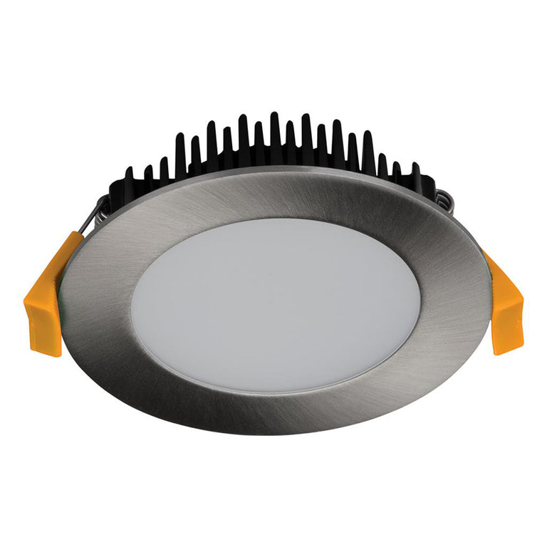 Tek-13 13W Dimmable LED Downlight Satin Chrome / Tri-Colour IP44 - 20445