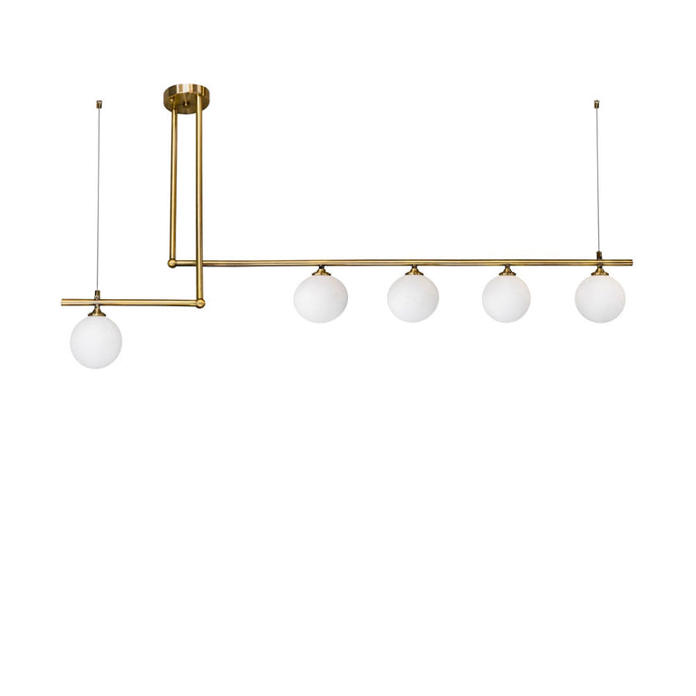 Tetris 5 Light Pendant Gold