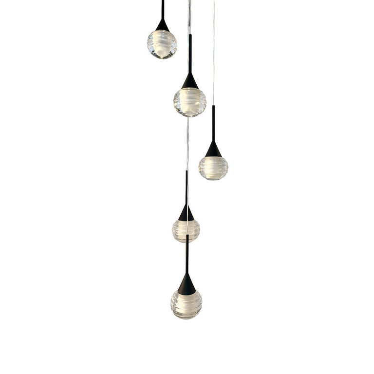 Toffee 5 Light LED Pendant Black