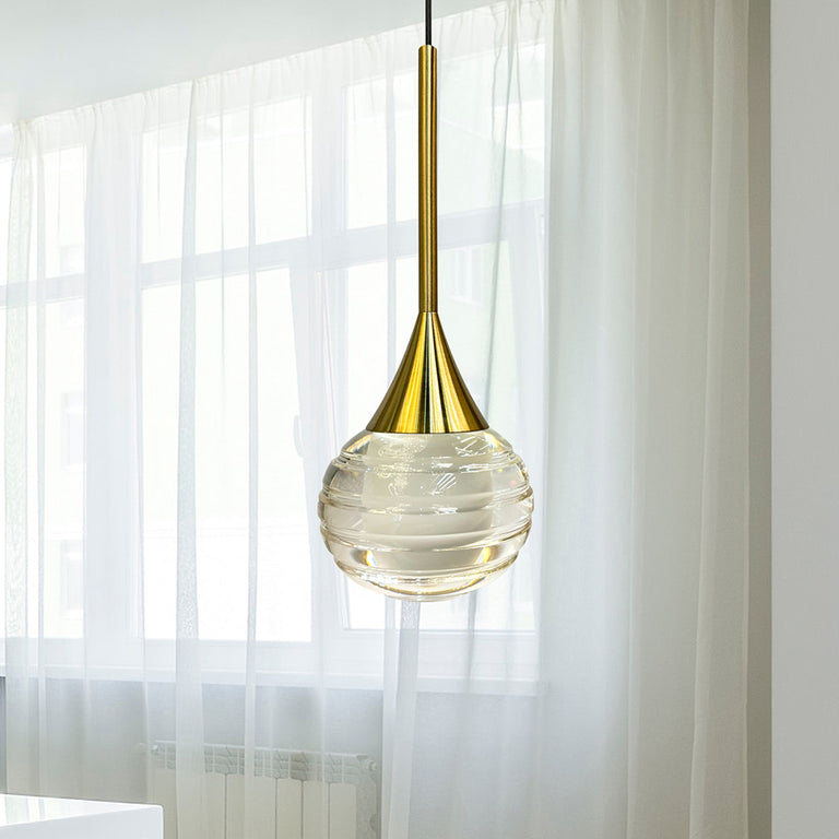 Toffee 1 Light LED Pendant Gold