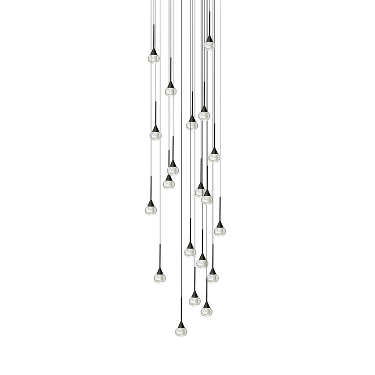 Toffee 20 Light LED Pendant Black