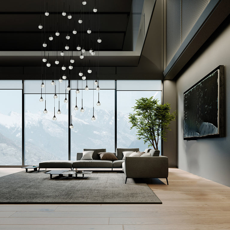 Toffee 55 Light LED Pendant Black