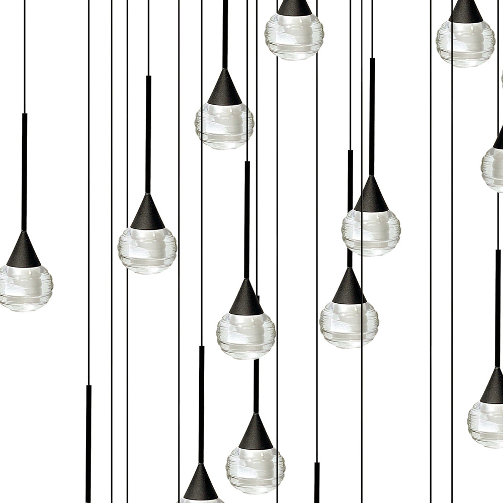 Toffee 55 Light LED Pendant Black