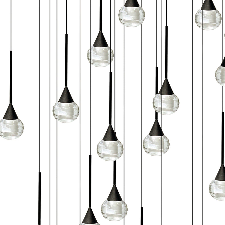 Toffee 55 Light LED Pendant Black