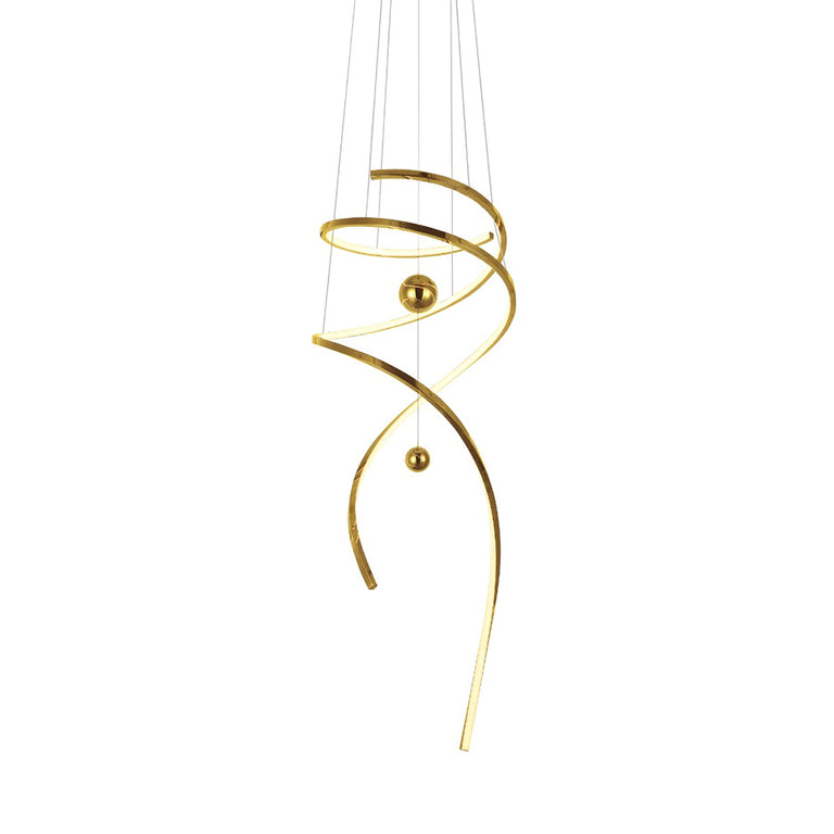 Tornado 800 LED Pendant Gold