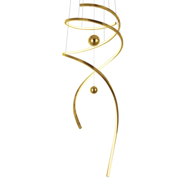 Tornado 800 LED Pendant Gold