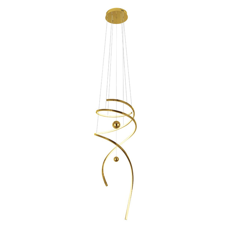 Tornado 800 LED Pendant Gold