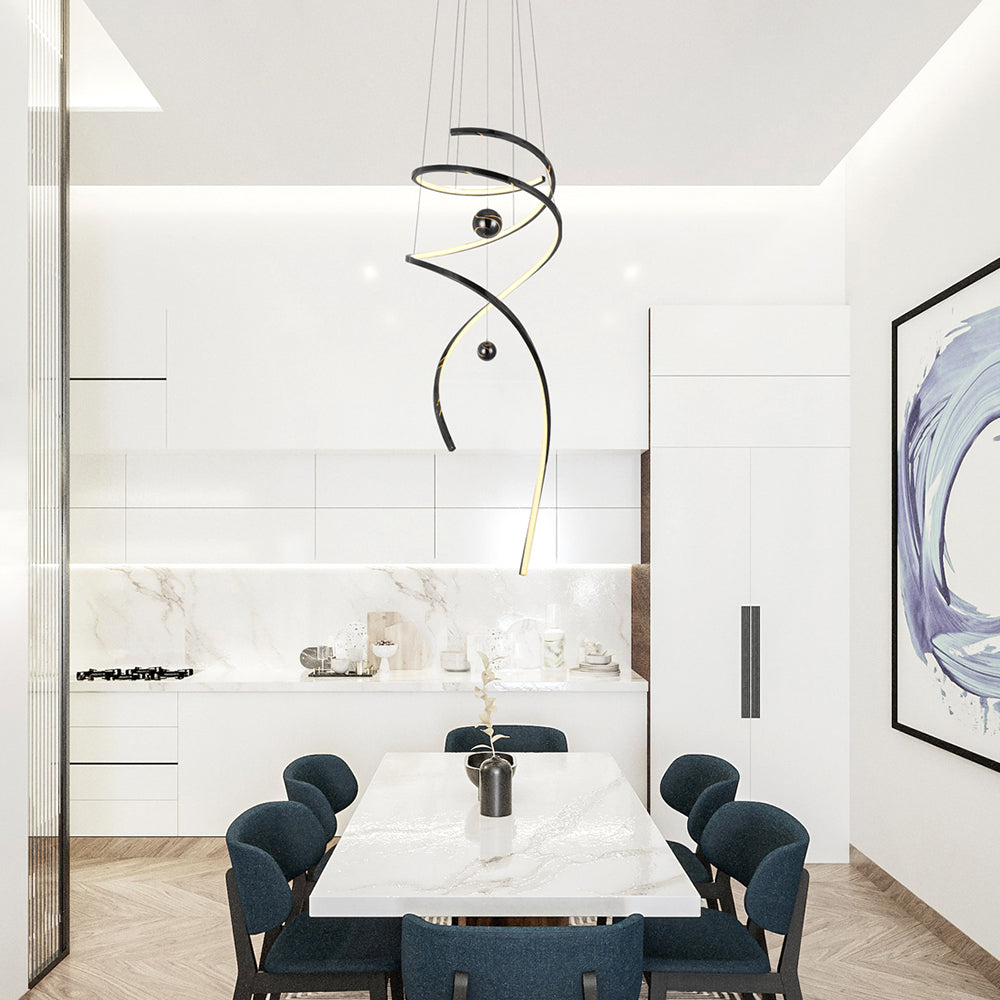 Tornado 600 LED Pendant Black
