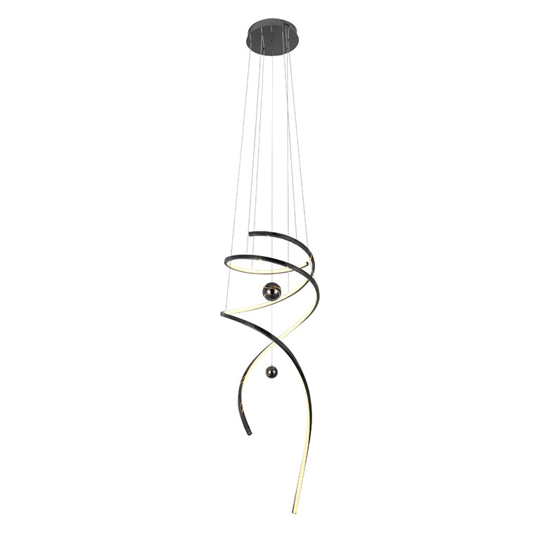 Tornado 600 LED Pendant Black