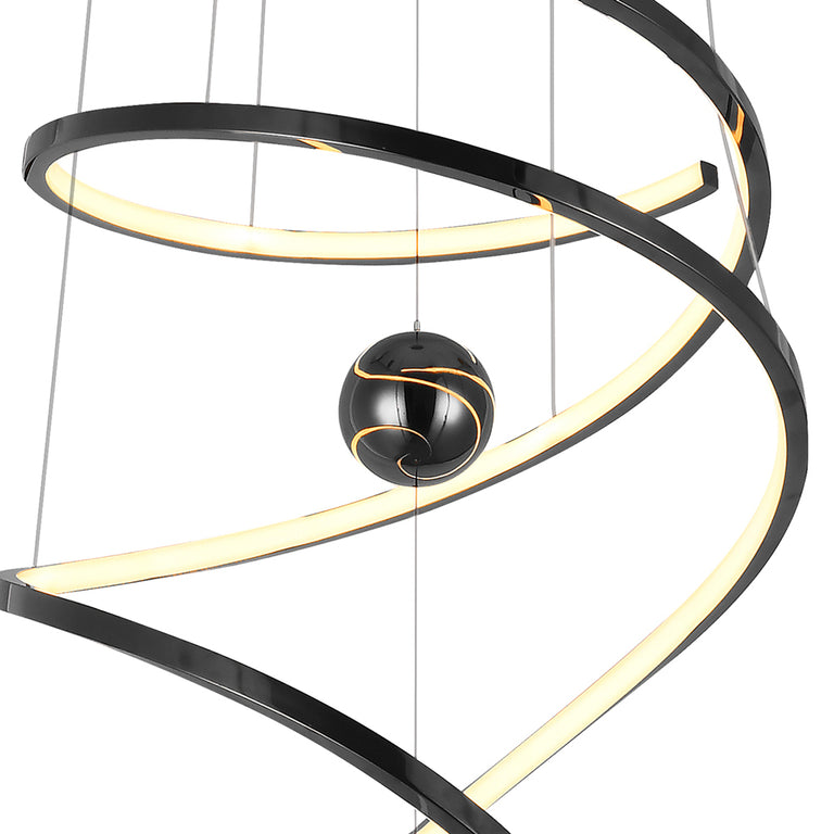 Tornado 600 LED Pendant Black