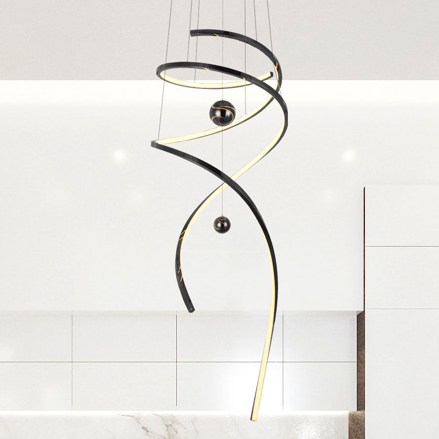 Tornado 600 LED Pendant Black