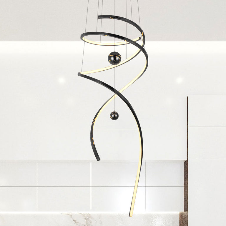 Tornado 600 LED Pendant Black