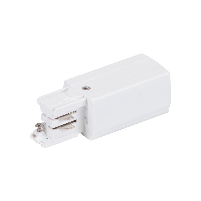 Trak 3 Circuit 240V Live Left End White - 22159