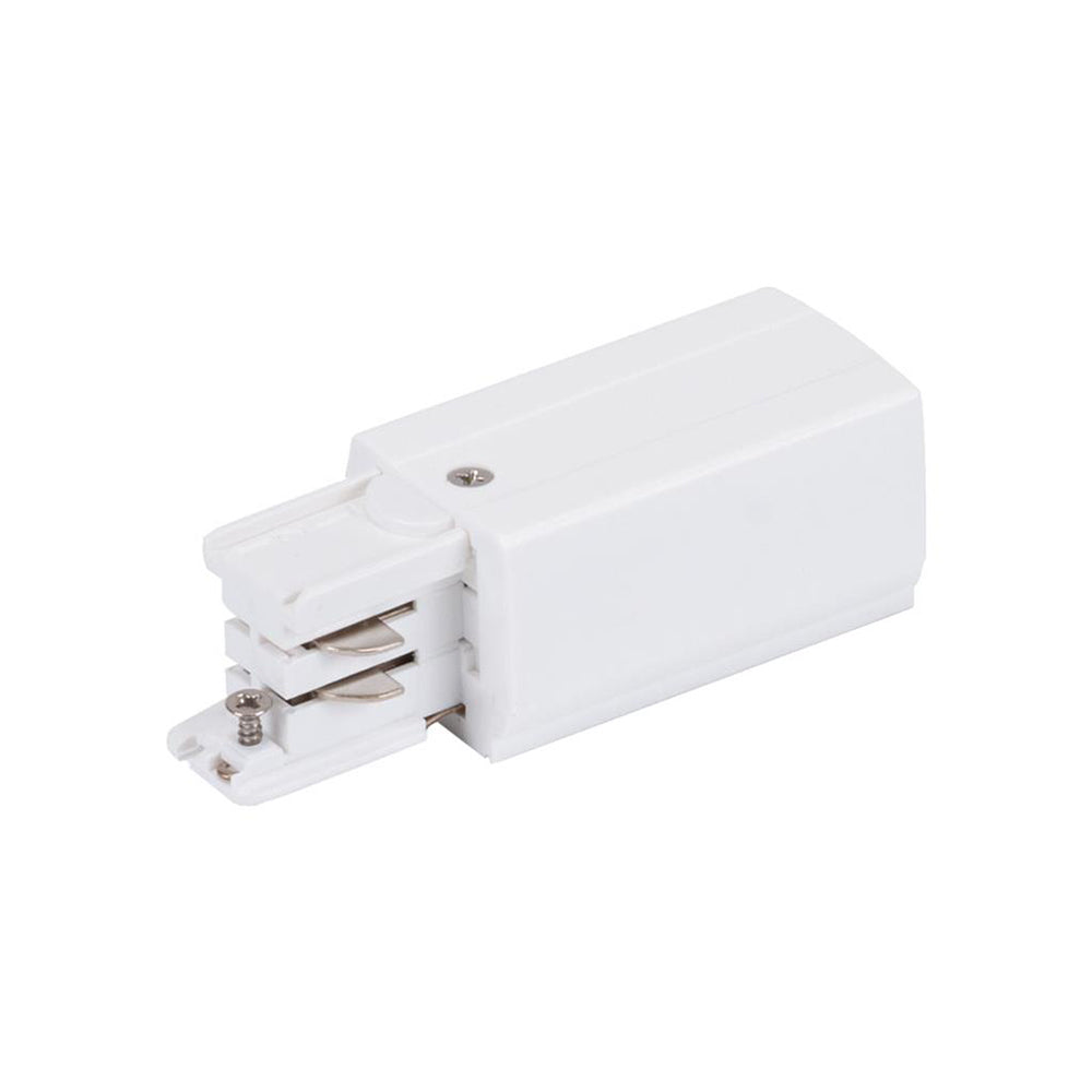 Trak 3 Circuit 240V Live Right End White - 22157