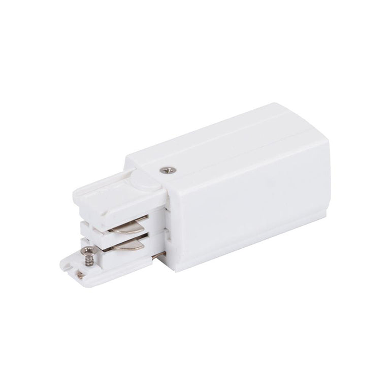 Trak 3 Circuit 240V Live Right End White - 22157