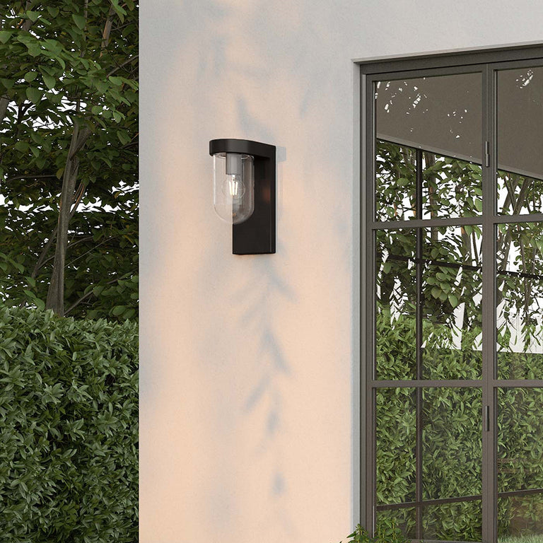Tuva Outdoor Wall Light Old Bronze Round / Clear IP44