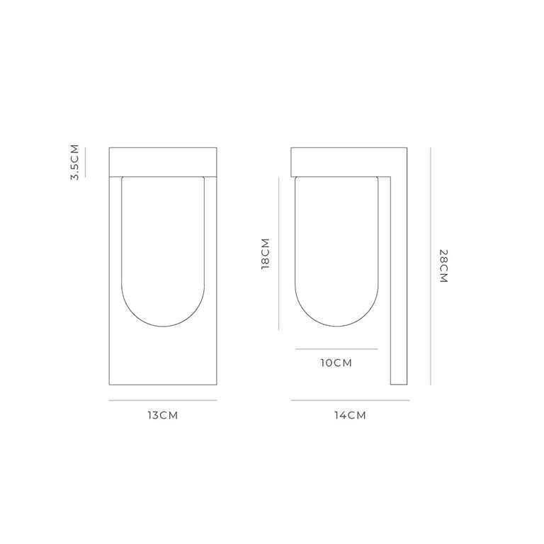 Tuva Outdoor Wall Light Old Bronze Round / White IP44