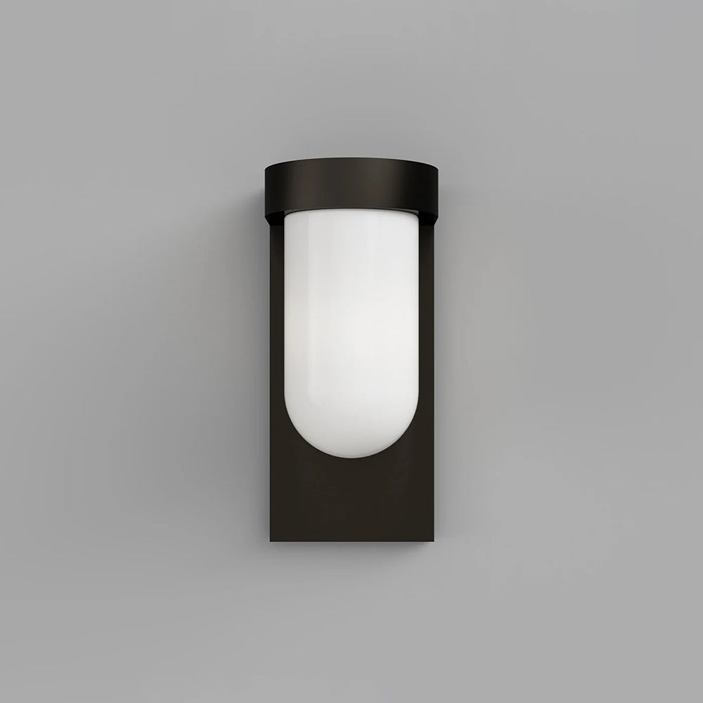 Tuva Outdoor Wall Light Old Bronze Round / White IP44