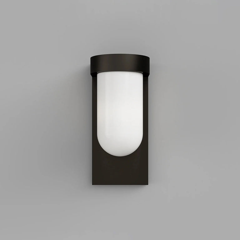 Tuva Outdoor Wall Light Old Bronze Round / White IP44