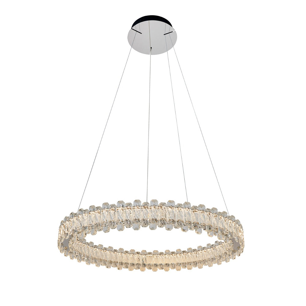 Twilight 800 Crystal LED Pendant Chrome / Tri-Colour