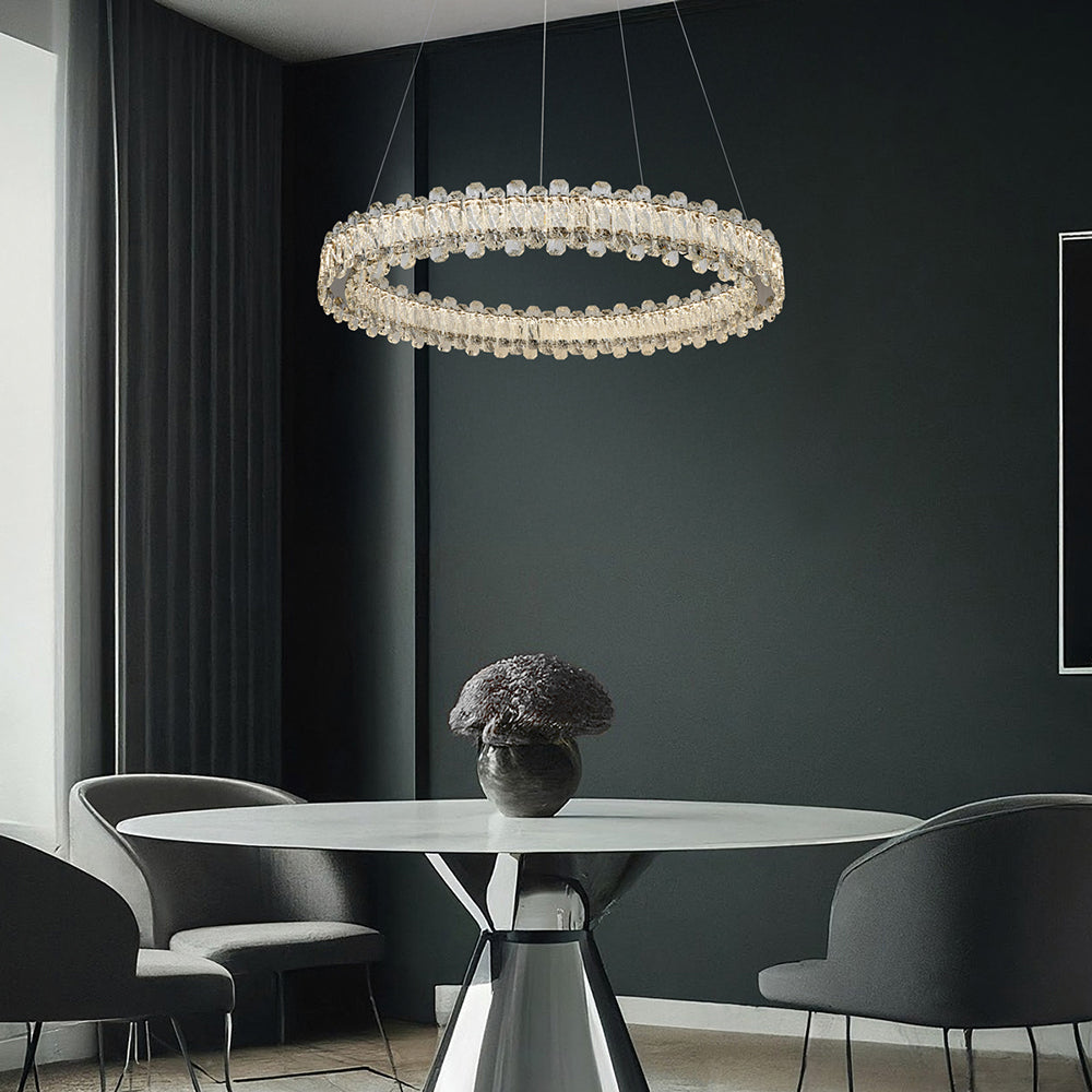 Twilight 800 Crystal LED Pendant Chrome / Tri-Colour