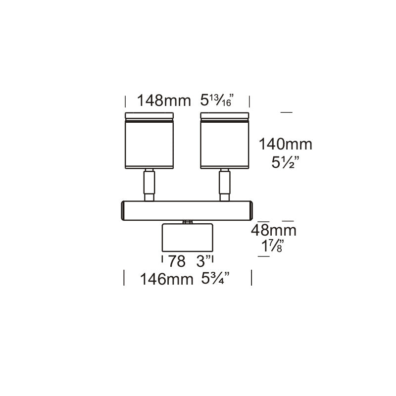 Twin Wall Spot 240V Retro Copper - TWS/R/COP
