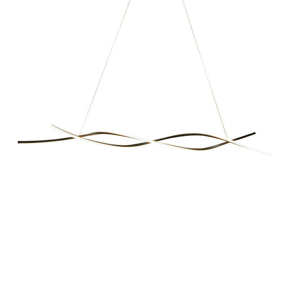 Twirl 2000mm 60W LED Pendant Black / Cool White