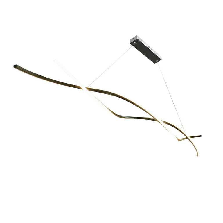 Twirl 2000mm 60W LED Pendant Black / Warm White