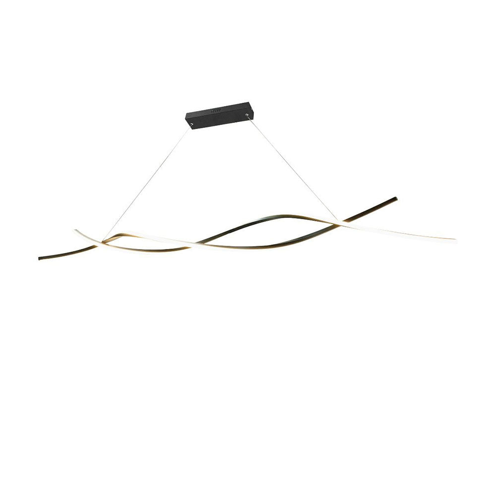 Twirl 2000mm 60W LED Pendant Black / Cool White