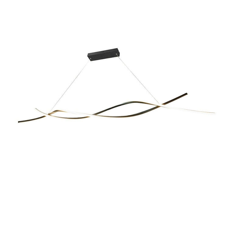 Twirl 2000mm 60W LED Pendant Black / Cool White