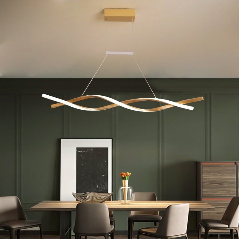 Twirl 1500mm 60W LED Pendant Gold / Cool White