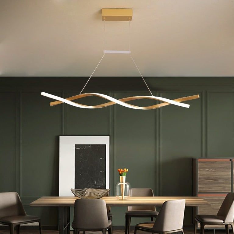 Twirl 1500mm 60W LED Pendant Gold / Cool White